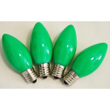 CELEBRATIONS Incandescent C9 Green 4 ct Replacement Christmas Light Bulbs BU4C9OGRA